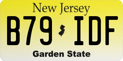 NJ license plate B79IDF