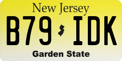 NJ license plate B79IDK