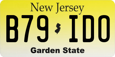 NJ license plate B79IDO