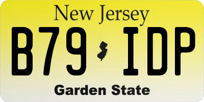 NJ license plate B79IDP