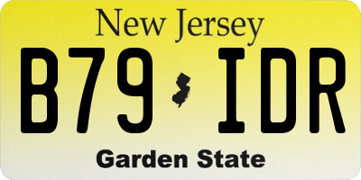 NJ license plate B79IDR