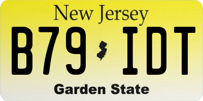 NJ license plate B79IDT