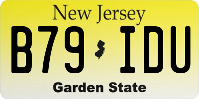 NJ license plate B79IDU