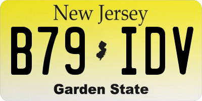 NJ license plate B79IDV