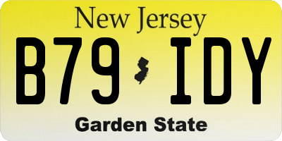 NJ license plate B79IDY