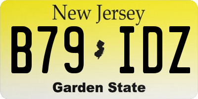 NJ license plate B79IDZ