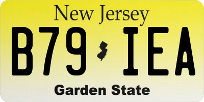 NJ license plate B79IEA