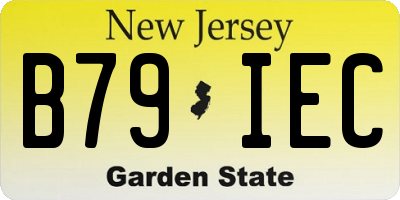 NJ license plate B79IEC