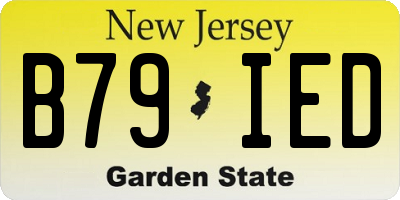 NJ license plate B79IED