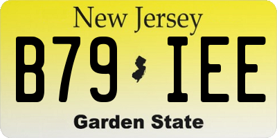 NJ license plate B79IEE