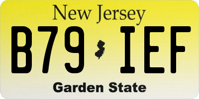 NJ license plate B79IEF