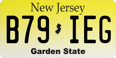 NJ license plate B79IEG