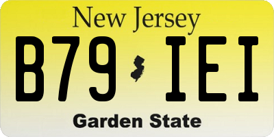 NJ license plate B79IEI