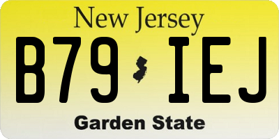 NJ license plate B79IEJ