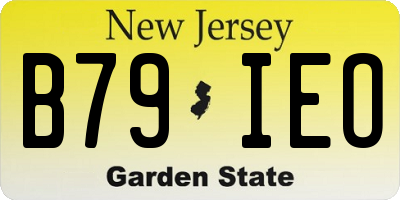 NJ license plate B79IEO