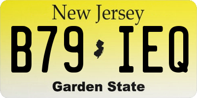 NJ license plate B79IEQ