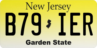 NJ license plate B79IER