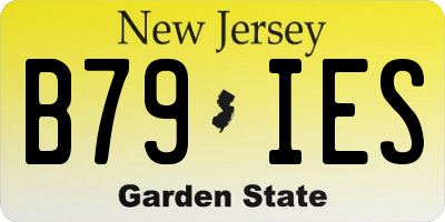 NJ license plate B79IES