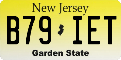 NJ license plate B79IET