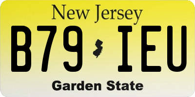 NJ license plate B79IEU