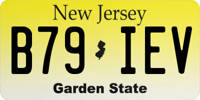 NJ license plate B79IEV