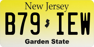 NJ license plate B79IEW
