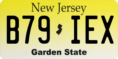 NJ license plate B79IEX