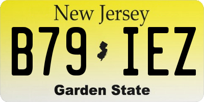 NJ license plate B79IEZ