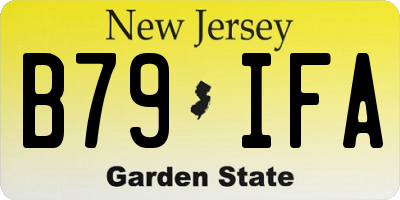 NJ license plate B79IFA