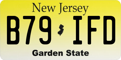 NJ license plate B79IFD