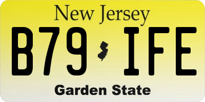 NJ license plate B79IFE