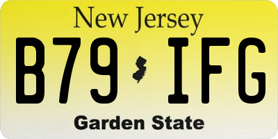 NJ license plate B79IFG