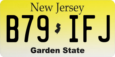 NJ license plate B79IFJ