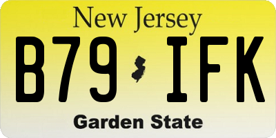 NJ license plate B79IFK