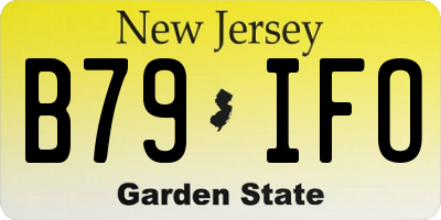 NJ license plate B79IFO