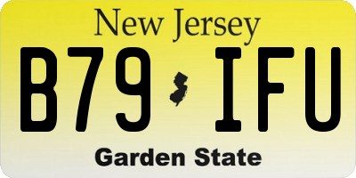 NJ license plate B79IFU