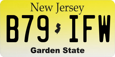 NJ license plate B79IFW