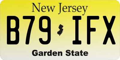 NJ license plate B79IFX