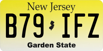NJ license plate B79IFZ