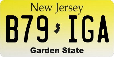 NJ license plate B79IGA