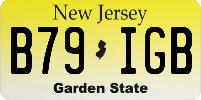 NJ license plate B79IGB