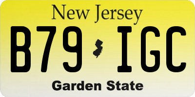 NJ license plate B79IGC