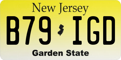 NJ license plate B79IGD