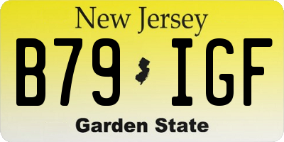 NJ license plate B79IGF