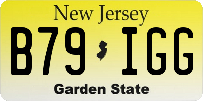 NJ license plate B79IGG