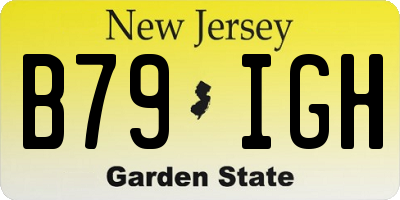 NJ license plate B79IGH