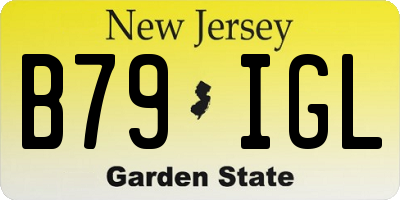NJ license plate B79IGL