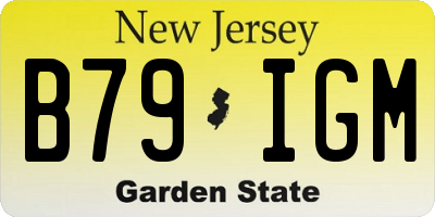 NJ license plate B79IGM