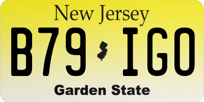 NJ license plate B79IGO