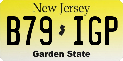 NJ license plate B79IGP